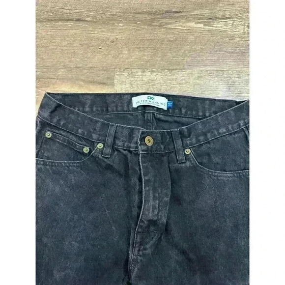 Peter Manning Johnny Men's Black Distressed Jeans 30X30 5 Pocket Grunge - Picture 2 of 10